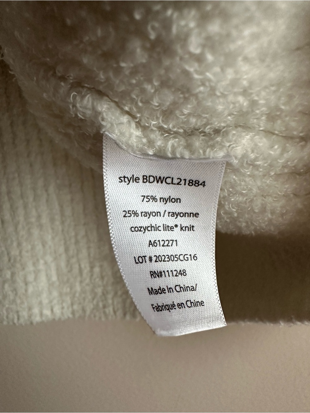 Barefoot Dreams • CozyChic Button Pullover in Heathered Stone/Cream - Picture 5 of 8